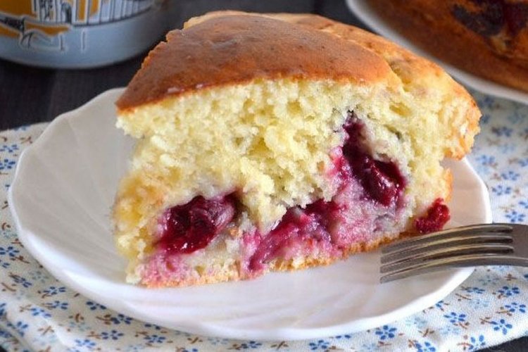 Pour-Over Cherry Cake with Mayonnaise