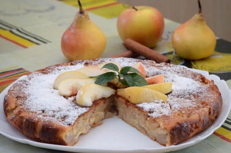 Tarta de manzana y pera