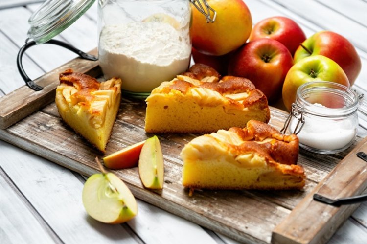 Tarta de manzana con suero de leche