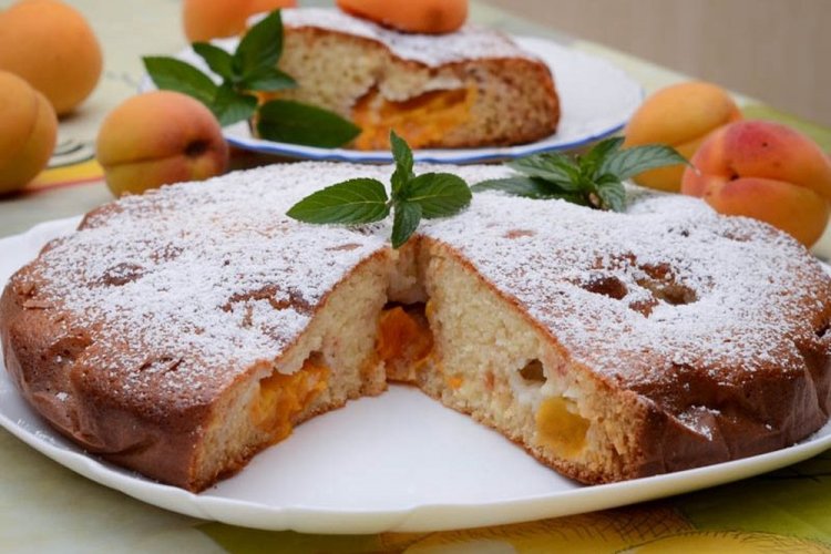 Pastel de albaricoque con kéfir