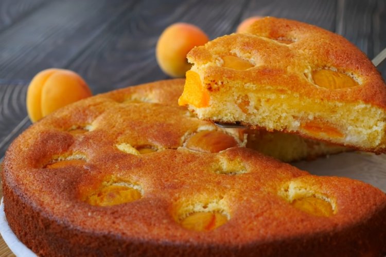 Pastel de albaricoque y limón