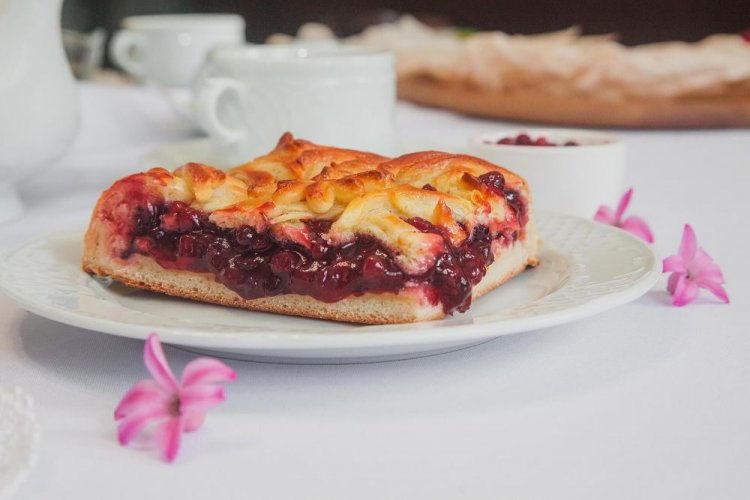 Pastel de arándano rojo con mayonesa