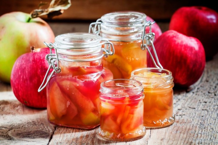 Fünf-Minuten-Apfelmarmelade in Scheiben