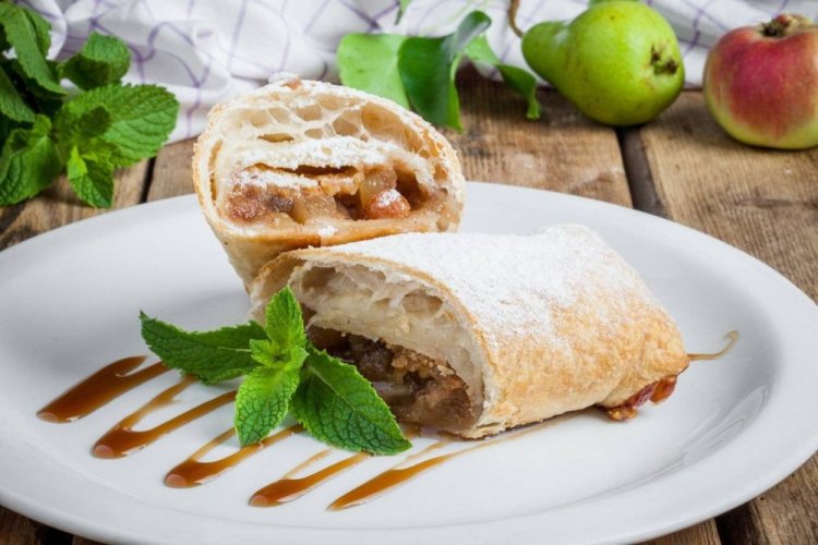 Puff Pastry Strudel with Apples, Raisins, and Pears
