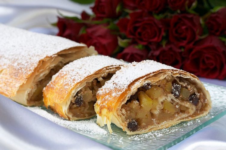Puff Pastry Strudel with Apples, Raisins, and Nuts