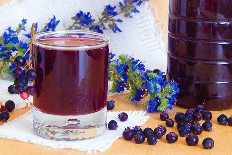 Felsenbirnen-Saft für den Winter