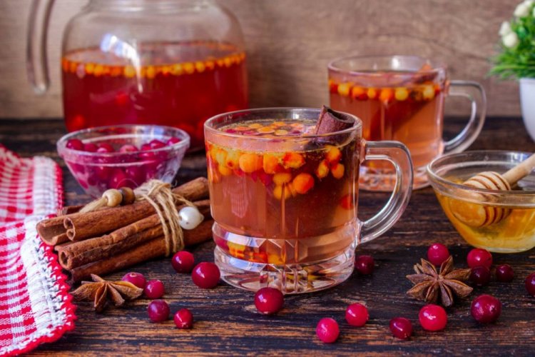 Würziges Sanddorn-Cranberry-Kompott
