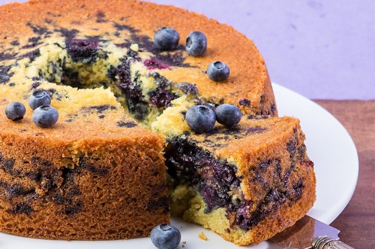 Lenten Pour-Over Blueberry Pie