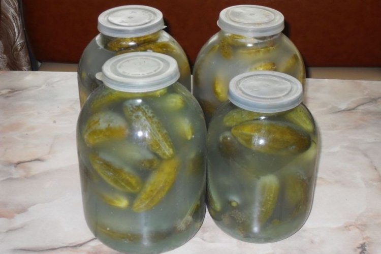 Salted Cucumbers with Vinegar for Winter
