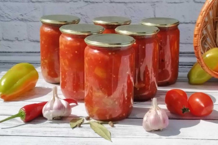 Lecho with Tomatoes for Winter