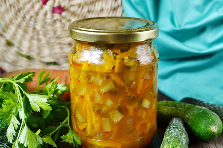 Chunky Cucumber Caviar for Winter