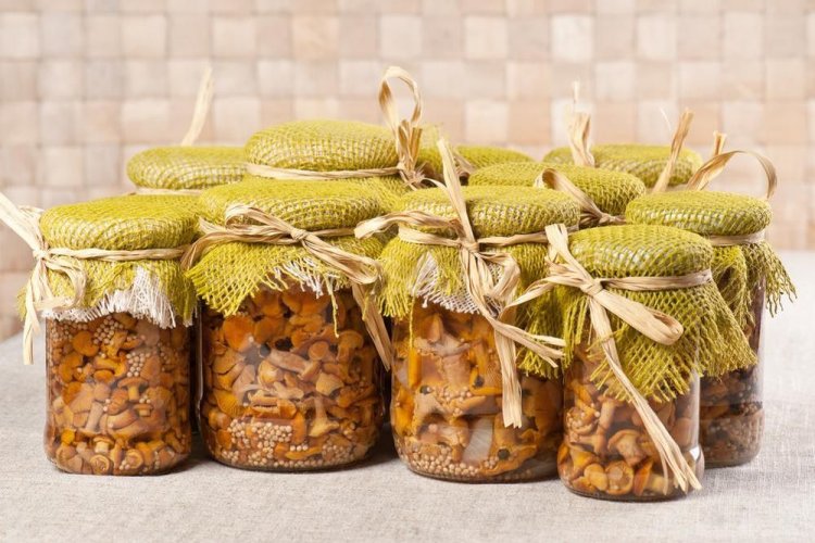 Chanterelles Marinated with Mustard, Coriander, and Citric Acid