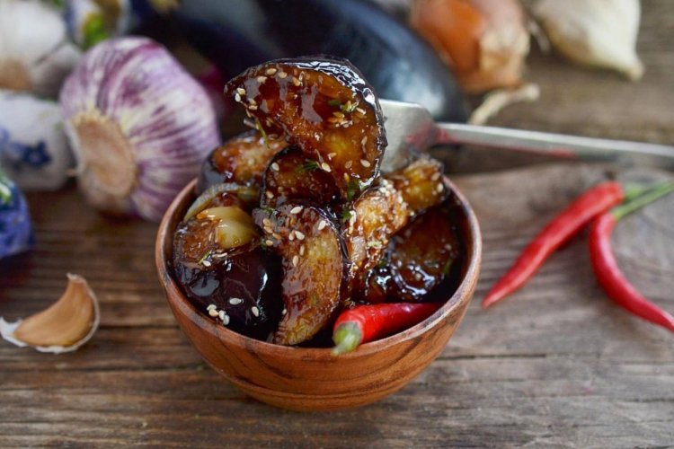 Chinese Eggplant with Honey and Soy Sauce