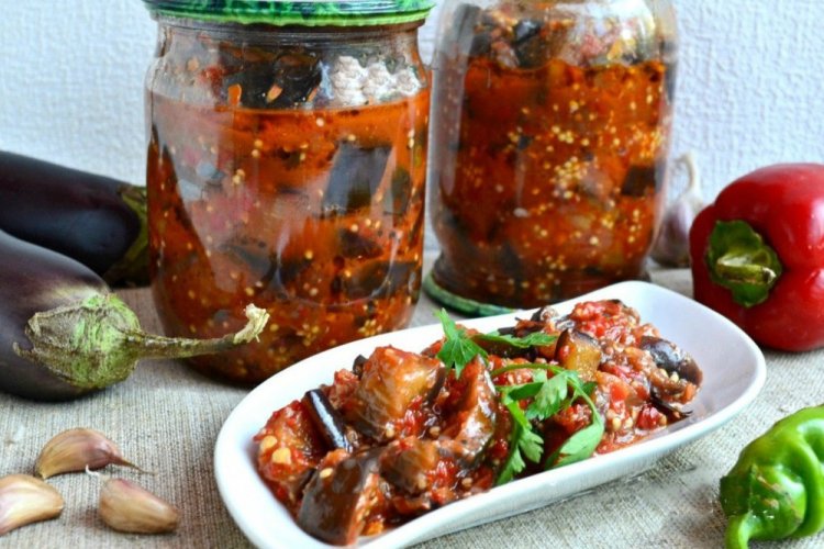 Georgian Eggplant Appetizer for Winter