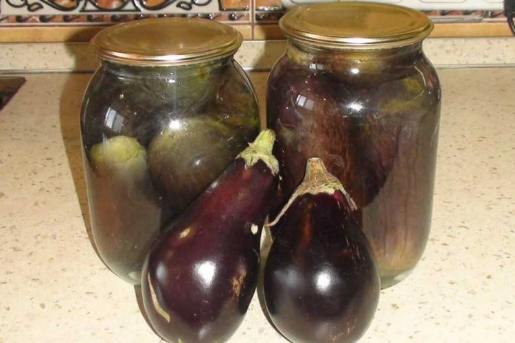 Whole Marinated Eggplants