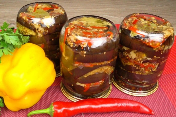 Eggplants with Honey for Winter