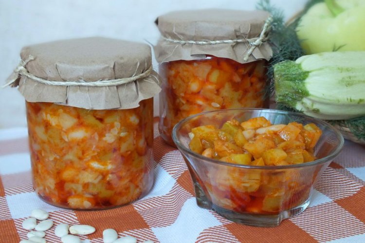 Ensalada «Uncle Ben's» de calabacín con frijoles