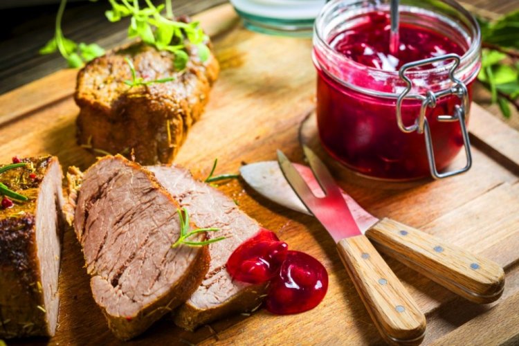 Salsa de arándanos rojos para carne