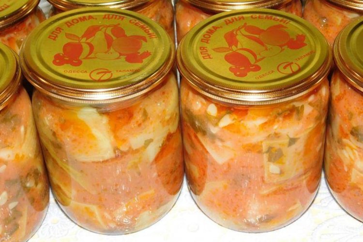 «Yurcha» de calabacín con cilantro para el invierno