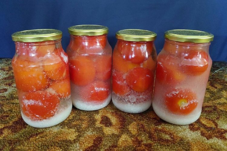 Tomaten im Schnee mit Meerrettichwurzel