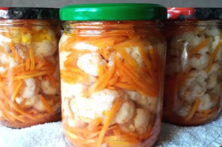 Ensalada de coliflor con frijoles