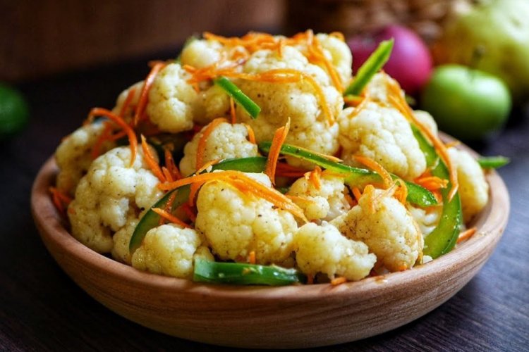 Ensalada de coliflor al estilo coreano para el invierno