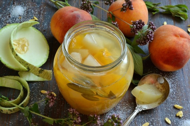 Melonen-Pfirsich-Marmelade für den Winter