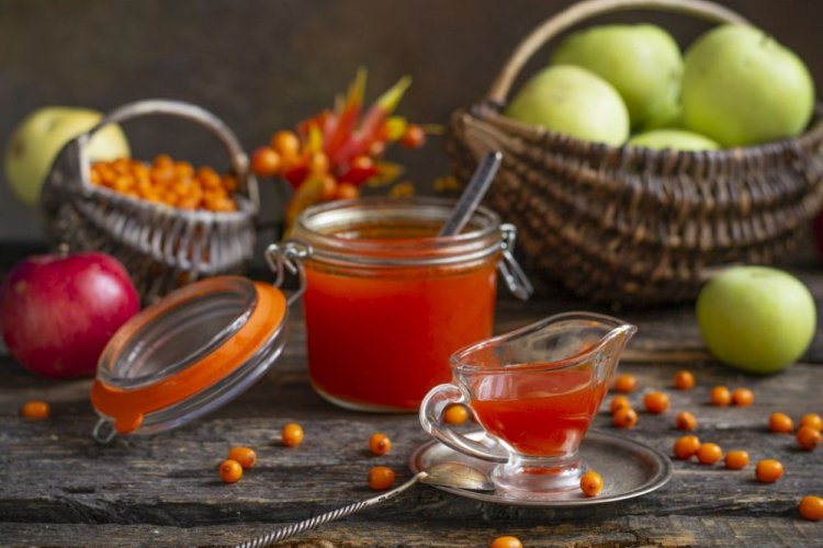 Sanddorn-Apfel-Marmelade für den Winter