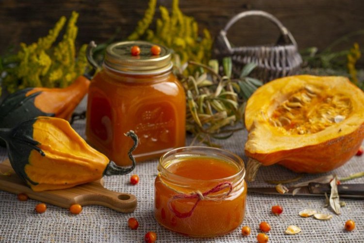 Sanddorn-Kürbis-Marmelade für den Winter