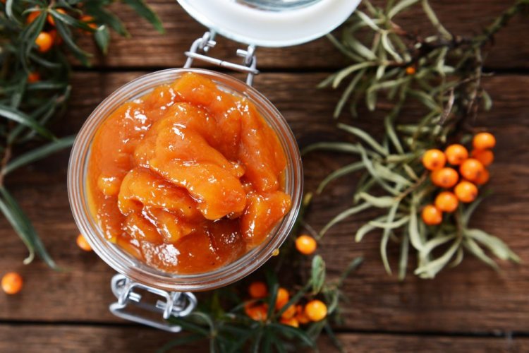 Dicke Sanddornmarmelade mit Pektin
