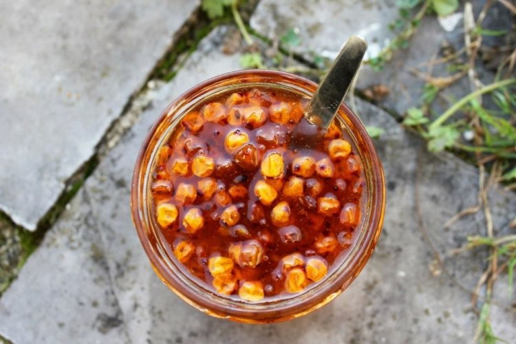 Sanddornmarmelade mit Zitronensaft