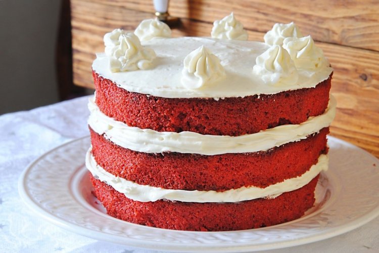 Crema de leche condensada y mantequilla para pastel Red Velvet