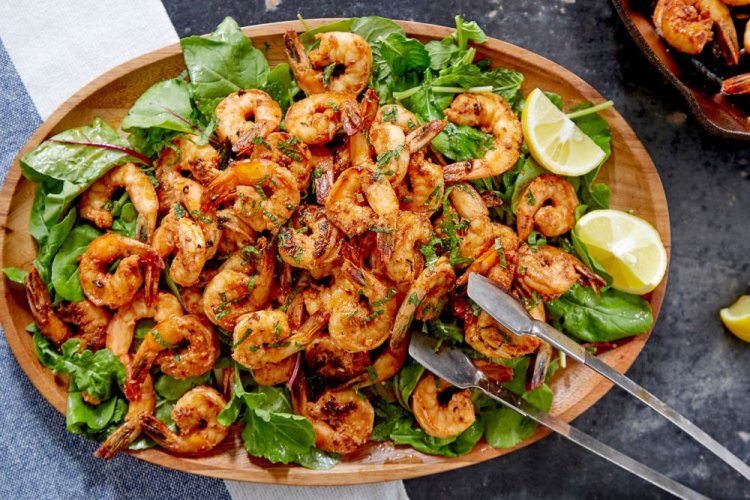 Garnelen mit Knoblauch und Kräutern vom Grill