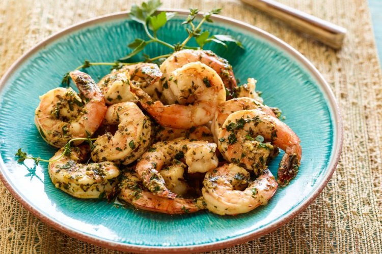 Garnelen in Chimichurri-Sauce vom Grill