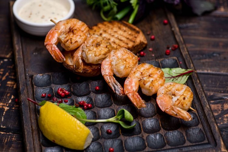 Garnelen in Bier vom Grill