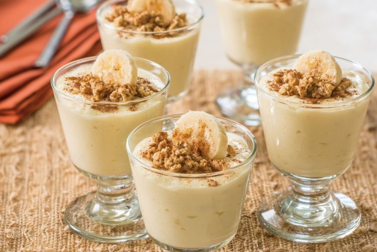 Bananenpudding mit Tofu