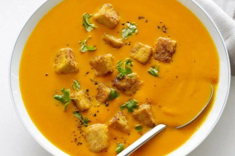 Linsensuppe mit Tofu