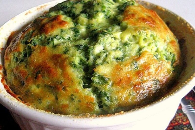 Tofu-Spinat-Soufflé