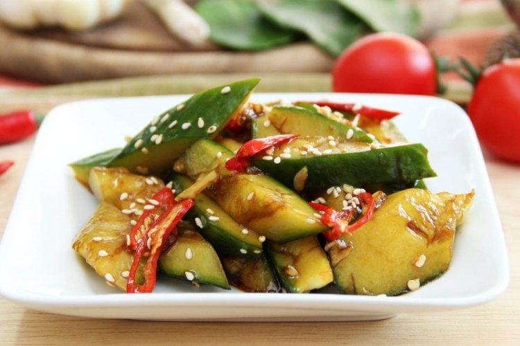 Smashed Cucumbers