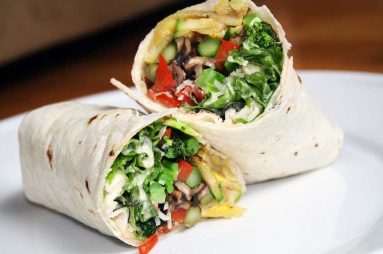 Mushrooms with Vegetables in Lavash
