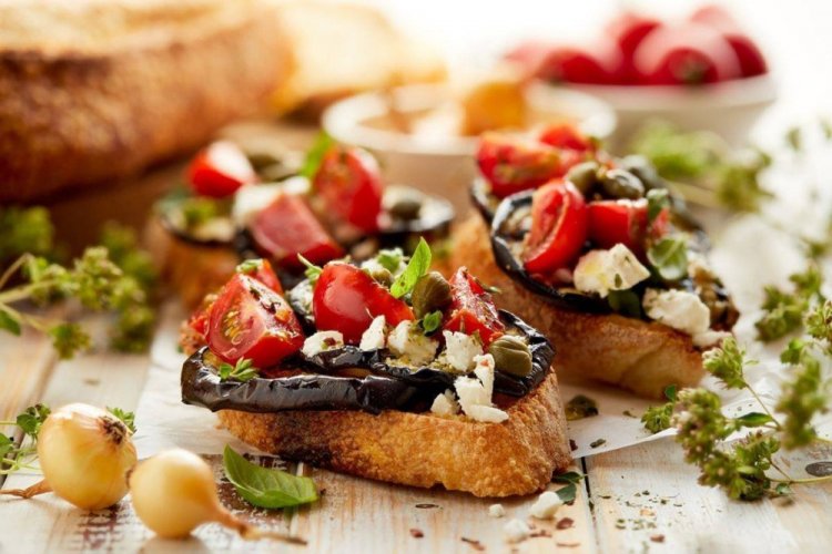 Eggplant and Adyghe Cheese Sandwiches