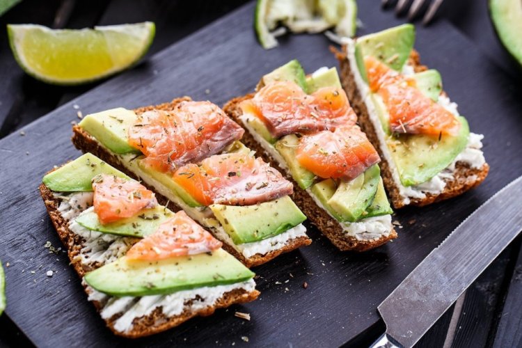 Avocado and Red Fish Sandwiches
