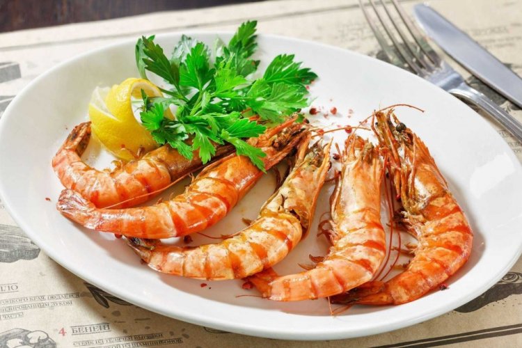Langustinen in süß-saurer Marinade vom Grill
