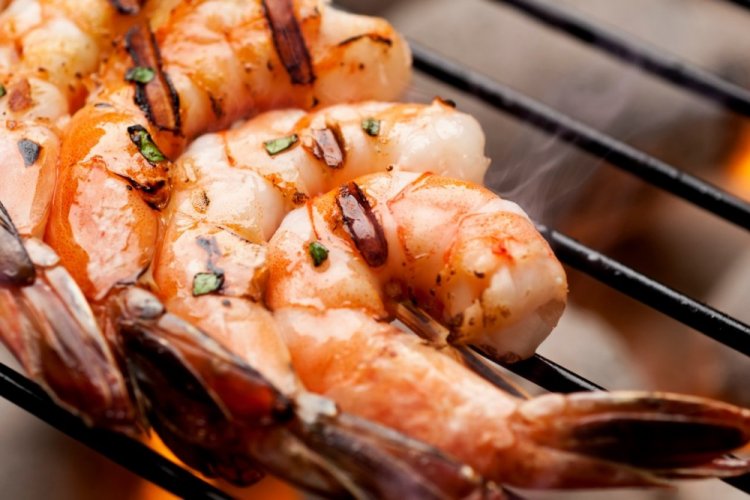 Geschälte Langustinen vom Grill