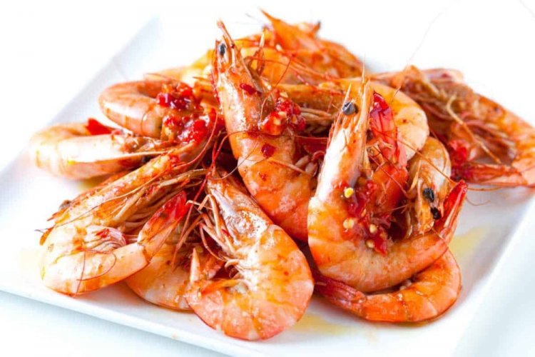 Langustinen in Orangenmarinade vom Grill