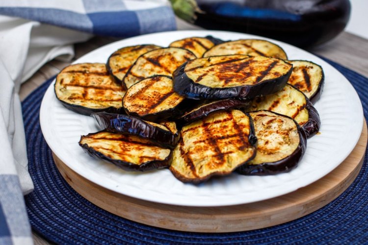 Grilled Eggplant on a Rack