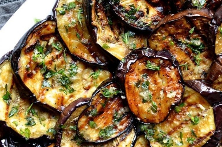 Eggplant with Aromatic Herbs on the Grill