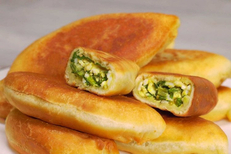Potato Filling with Eggs and Green Onions