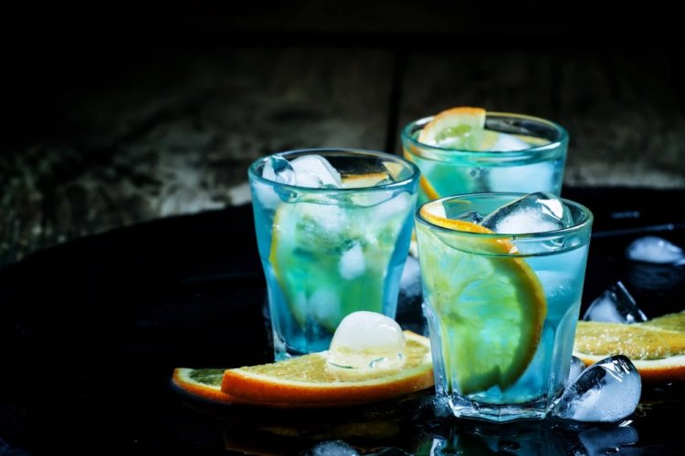Blue Lagoon with White Rum