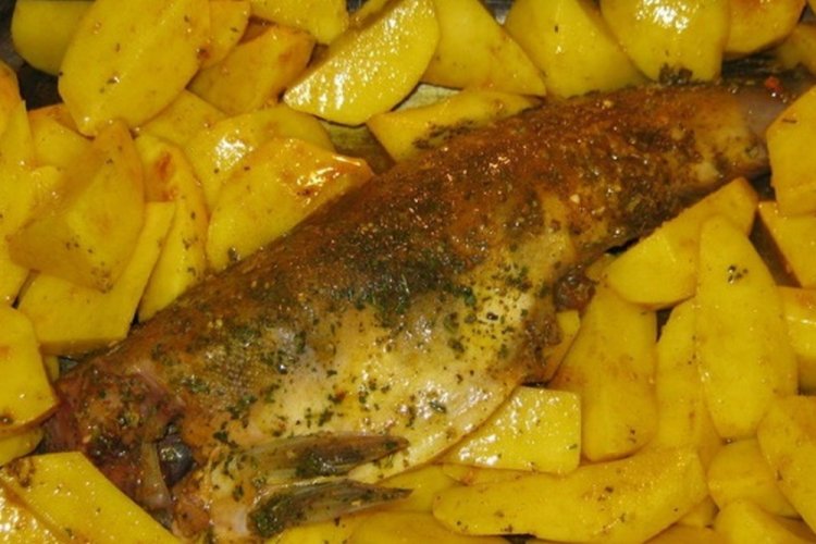 Lingcod with Potatoes in the Oven